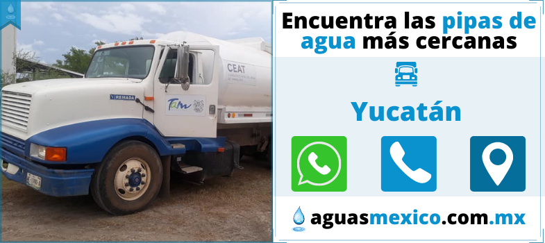 pipas de agua en Yucatán